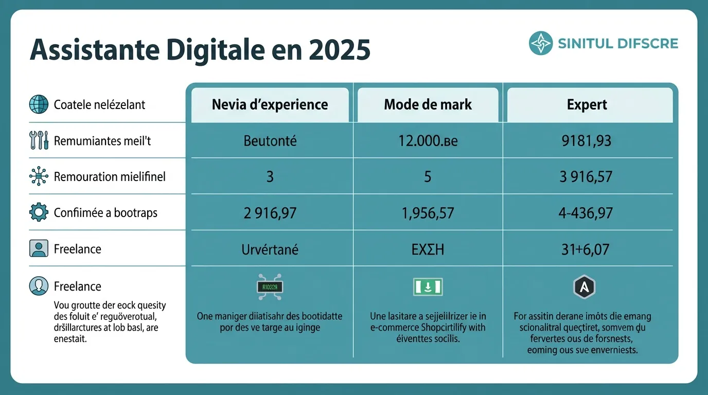 Tableau comparatif six assistants digitaux avec expérience, mode marque, expert