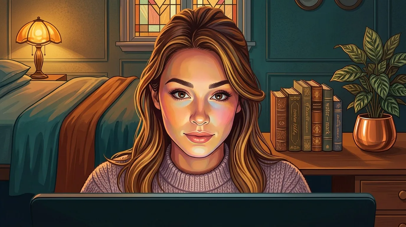 Illustration d'une femme travaillant sur ordinateur portable