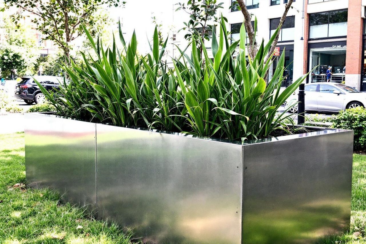 Bac sans fond pas cher pour jardin et plantation en acier corten rectangulaire