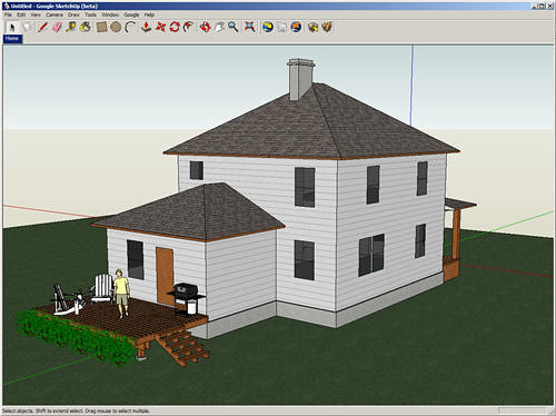 modélisation de maison sur SketchUp