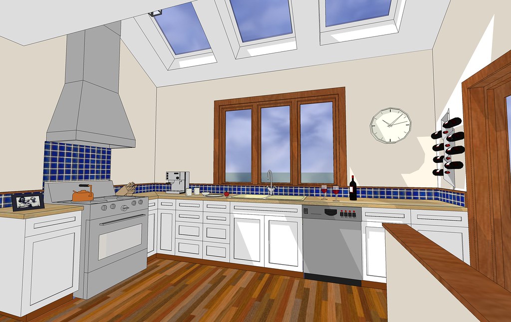 cuisine aménagé avec SketchUp