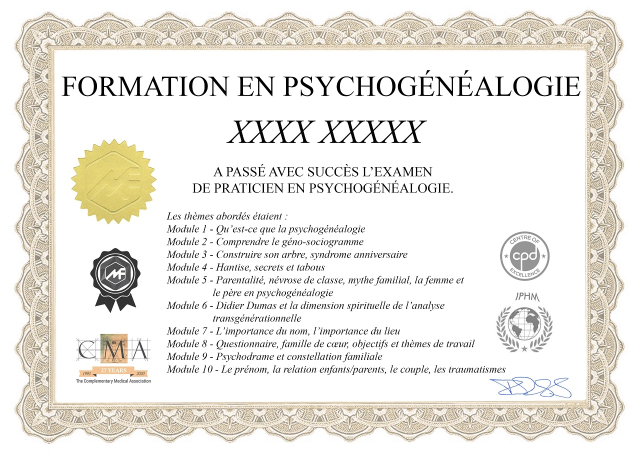 Formation en ligne Psychogénéalogie : mon Avis