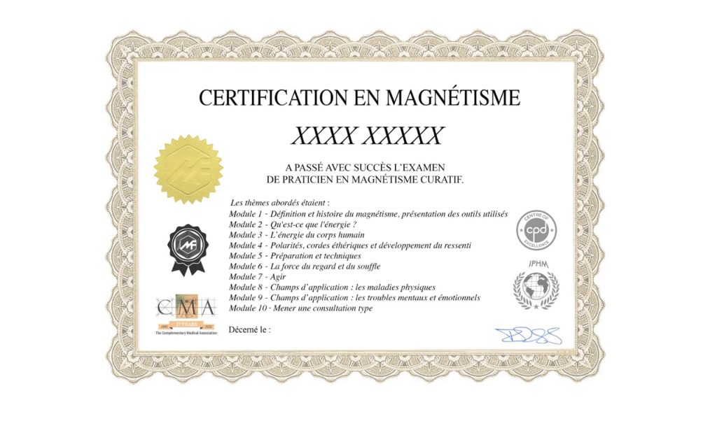 Formation en magnétisme curatif